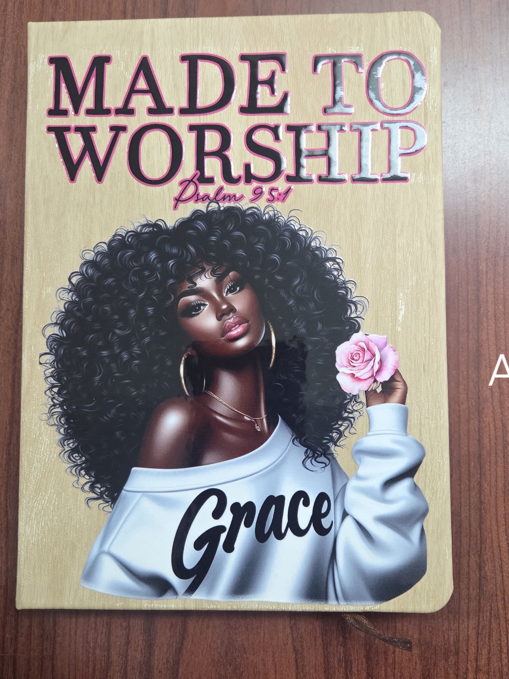 Made to Worship "Grace" Journal - Pink, Black, Cream